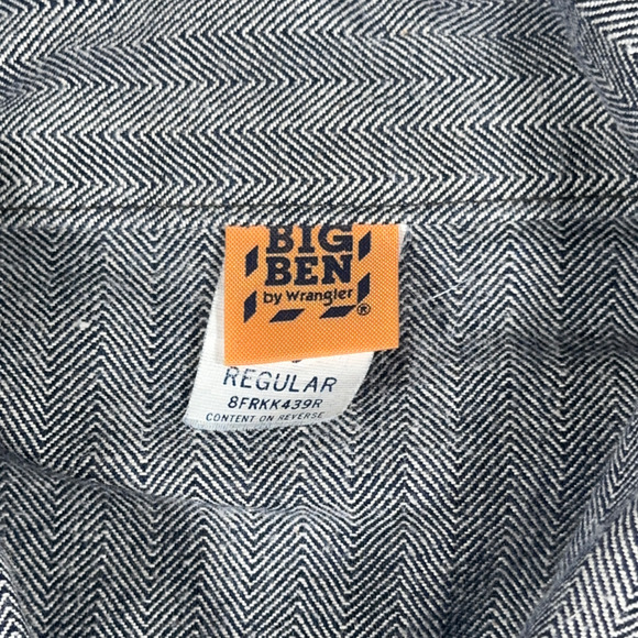 Vintage Wrangler Coveralls Mens 46R Blue Big Ben Twill Herringbone Carpenter USA - Picture 4 of 15